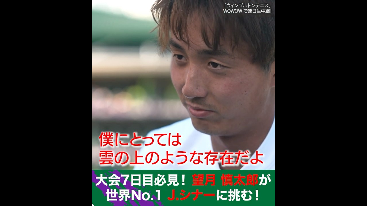 #望月慎太郎 世界No.1 #シナー に挑む! #4回戦│ #WOWOWテニス #WOWOWでウィンブルドンテニス #テニス #wimbledon2026