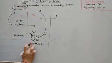 Cascade-less Schedule and cascading roll back, Transaction and concurrency Control