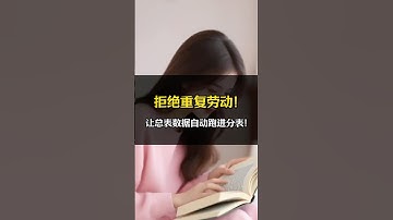 拒绝重复劳动！让总表数据自动跑进分表！ #excel #办公技巧 #职场 #函数 #表格