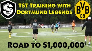 I trained with Borussia Dortmund Legends prior to the TST.