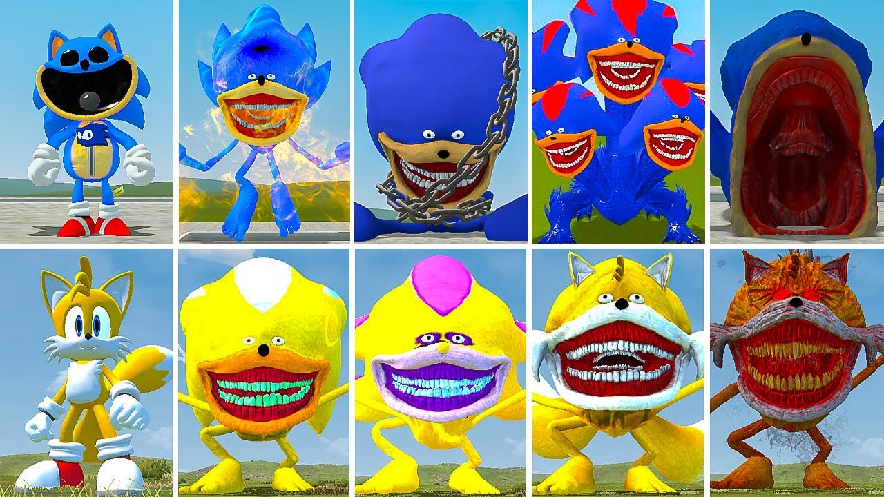 NEW EVOLUTION OF ALL SHIN SONIC EATER VS ALL SONIC TAILS FAMILY ? in Garrysmod!,...