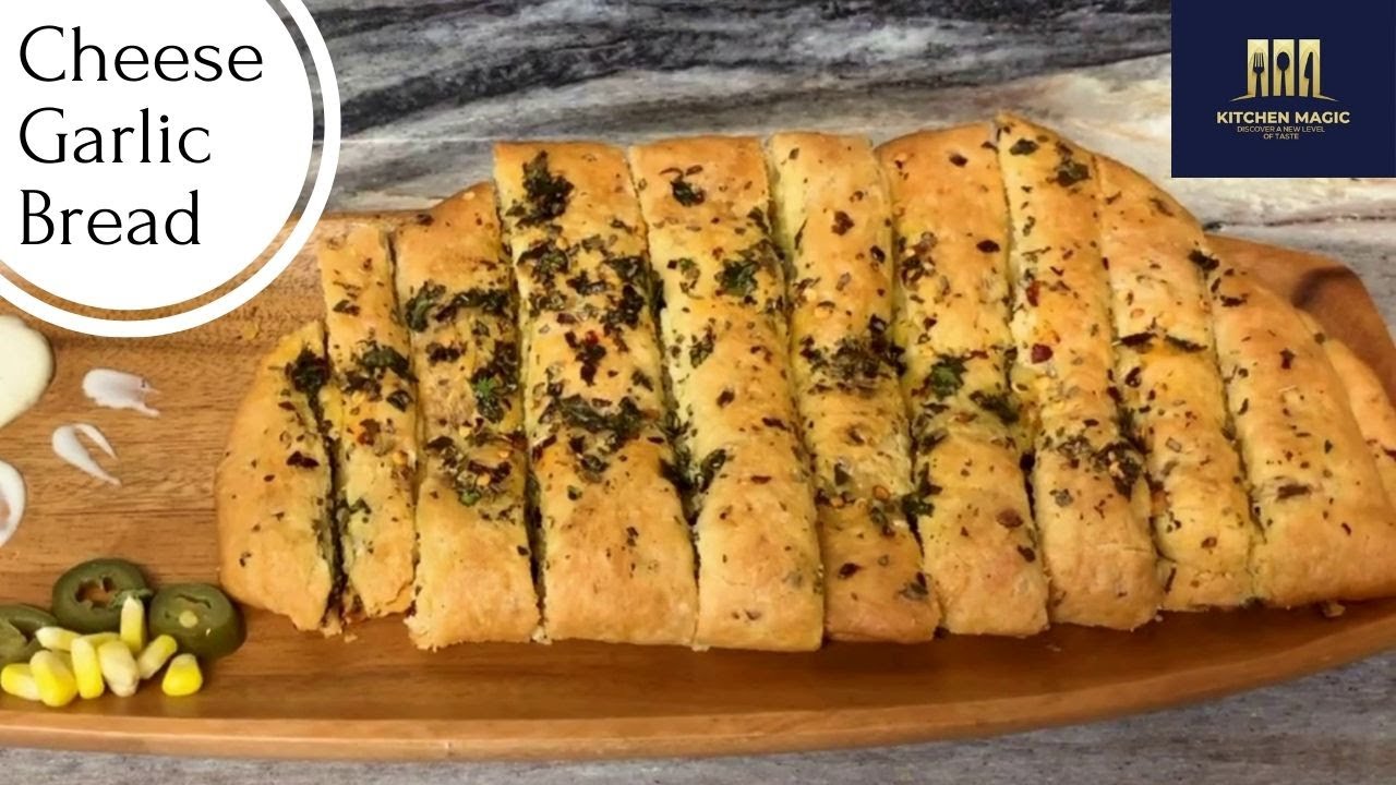 Stuffed Cheese Garlic Bread Recipe In Hindi चीज गार्लिक ब्रेड रेसिपी