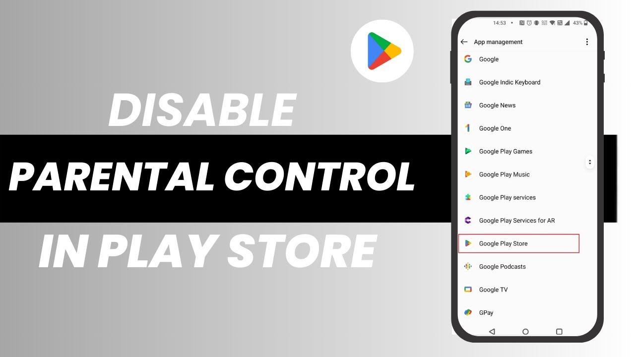 How To Disable Parental Control in Google Play Store - YouTube