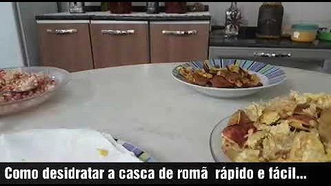 Como secar a casca de romã?