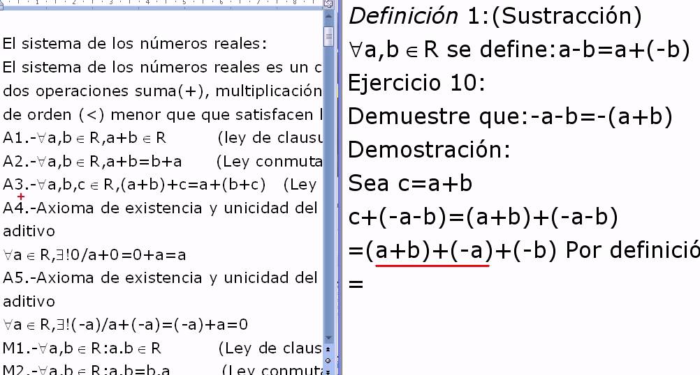 Sistema de los números reales demostraciones 11 YouTube