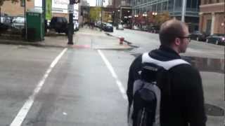 Lions Number 1 Fan Walking The Chicago Streets