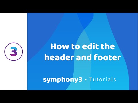 How to edit the Header and Footer