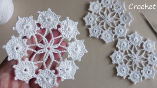 Очень просто!!! Цветочные мотивы ВЯЗАНИЕ КРЮЧКОМ для начинающих EASY Flower Pattern Crochet