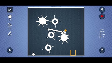 Brain It On! Level #54 | Place the ball in the orange box ￼