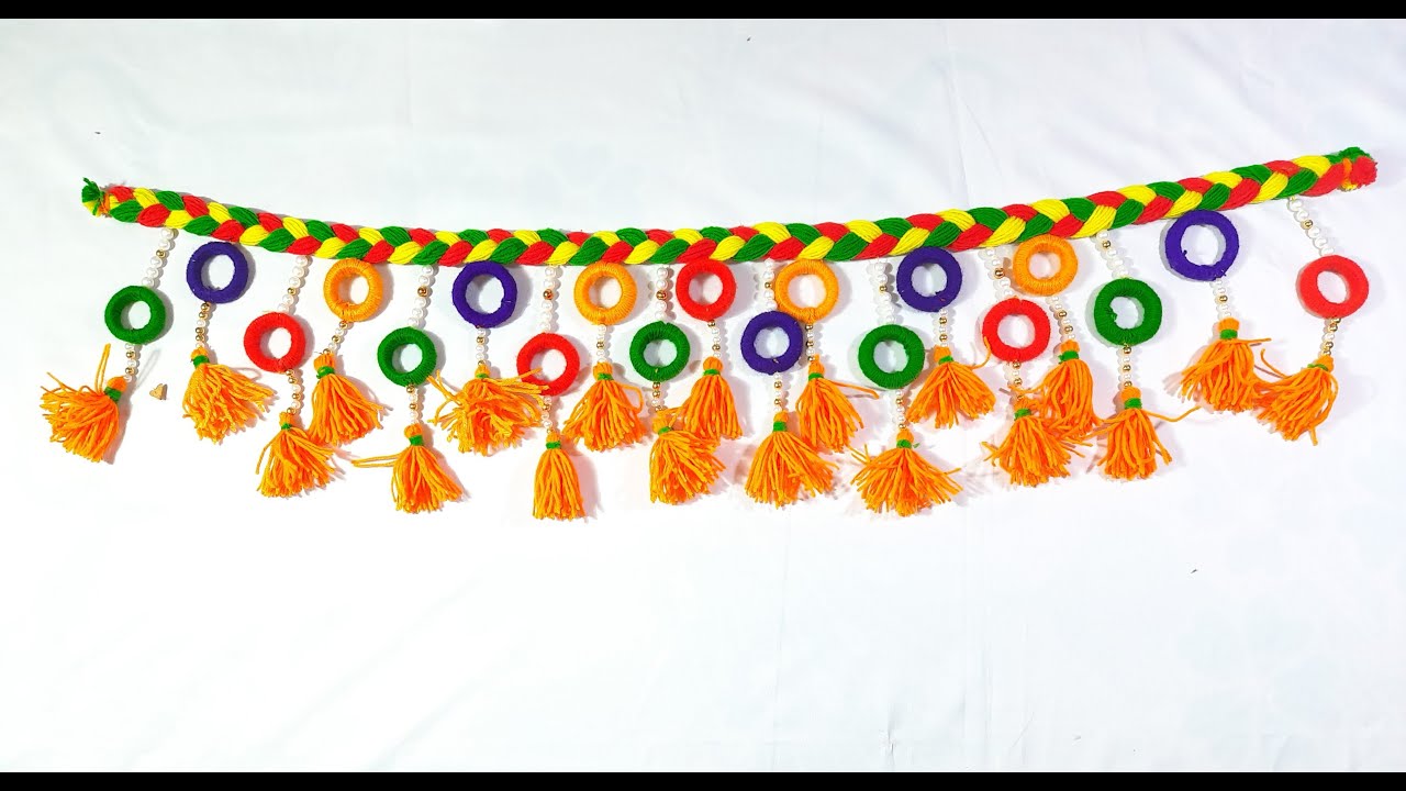 Diwali easy Door Hanging Toran| DIY woolen bandhanwar at home| Art hub.