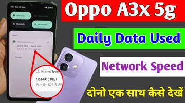 Oppo a3x 5g me daily data used kaise dekhe / how to enable daily data used in Oppo a3x 5g
