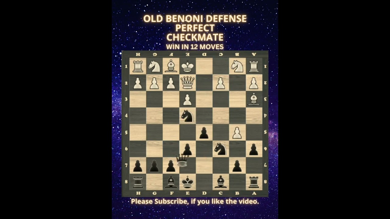 Chess Openings: Learn to Play the Old Benoni Defense Trap