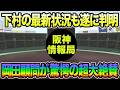 【下村の最新状況も遂に判明】岡田顧問があの選手を驚愕絶賛のヤクルト戦を徹底解説.. 先発陣に連続アクシデント発生【阪神タイガース】