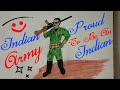 How to draw INDEPENDENCE DAY Coloring Cartoon Drawing | indian Army Soldier Drawing | Jai Hind |