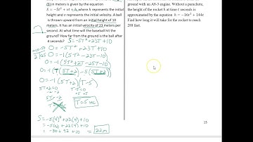 Applications of Polynomial Equations - Projectiles