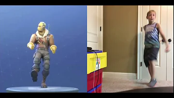 Doing the hype dance from Fortnite shoot