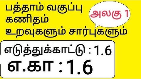 10th Maths Tamil Medium Chapter 1 Relations and Functions Example 1.6