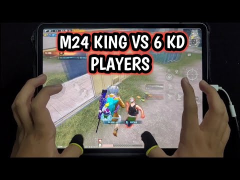 M24 KING 🤴 VS 6KD PLYERS 1 VS 3 RANDOM CHALLENGE | IPAD PRO 6-FINGERS CLAW HANDCAM | PUBG MOBILE