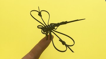 Origami Chuồn chuồn bằng dây thít , cách làm con chuồn chuồn | IQ Technic