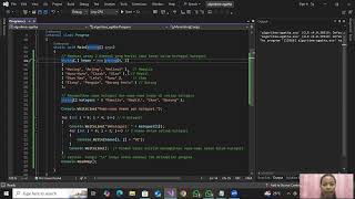 Tugas Akhir Mata Kuliah Algoritma dan Struktur Data (Array 2 Dimensi) menggunakan Visual Studio 2022