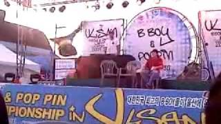 bboy The End (Gamblerz Crew) judging competition in Ulsan - his native town