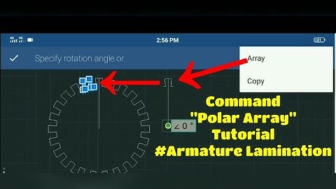GnaCad 2D tutorial, Polar array Command | TutorialPh Official