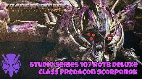 Transformers Studio Series 107 Rise of the Beast Predacon Scorponok 4K video review