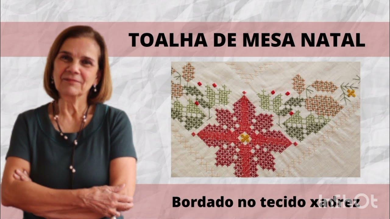 TOALHA DE MESA/BORDADO XADREZ