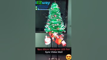 How Sync Hologram LED Fan video wall working as a Chiristmas Tree