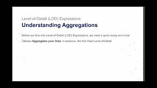 4.2. LOD - Understanding Aggregations