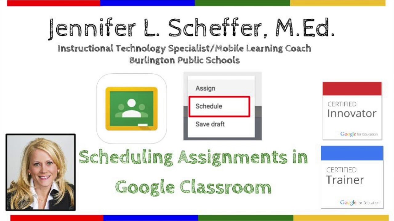 how to schedule assignment in google classroom