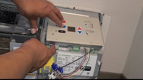 How to reset an Amana PTAC