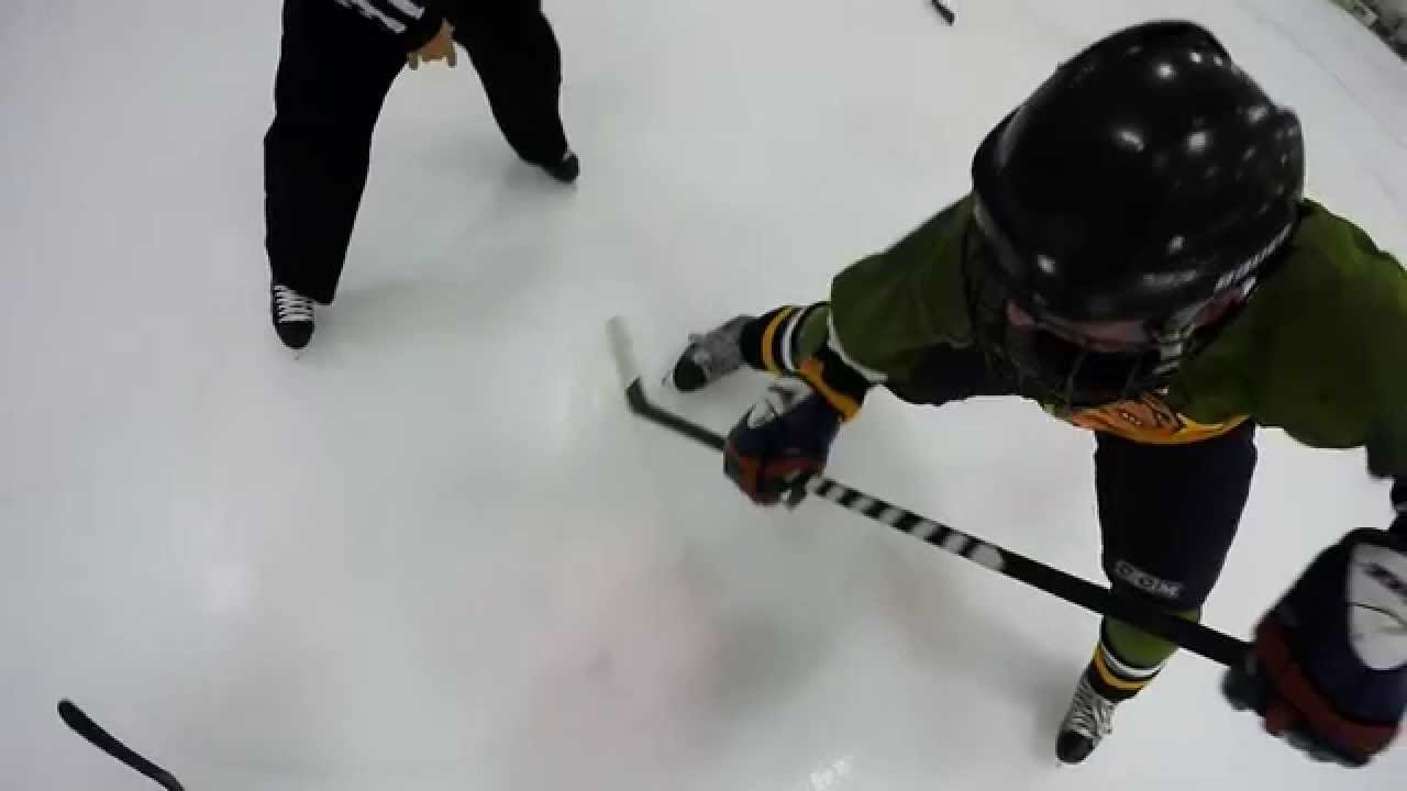 GoPro Ice hockey Faceoff Win with slow motion YouTube