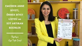 Emziren Anne Diyeti ve Örnek Diyet Listesi - Anne Sütünü Artıran Yiyecekler