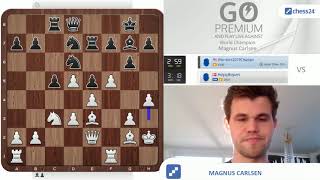 (unfiltered) Magnus Carlsen Playing Blitz Online vs Warriors2019Champs(1500)