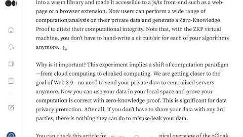 zCloak Network video and a dive into ZKP in browser