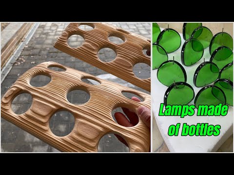 DIY Designer Wall Lamps from Glass Bottles & Scrap Wood | Part 2: Final Result!