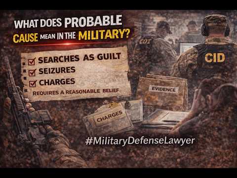 What Does Probable Cause Mean in Military Law? UCMJ Explained