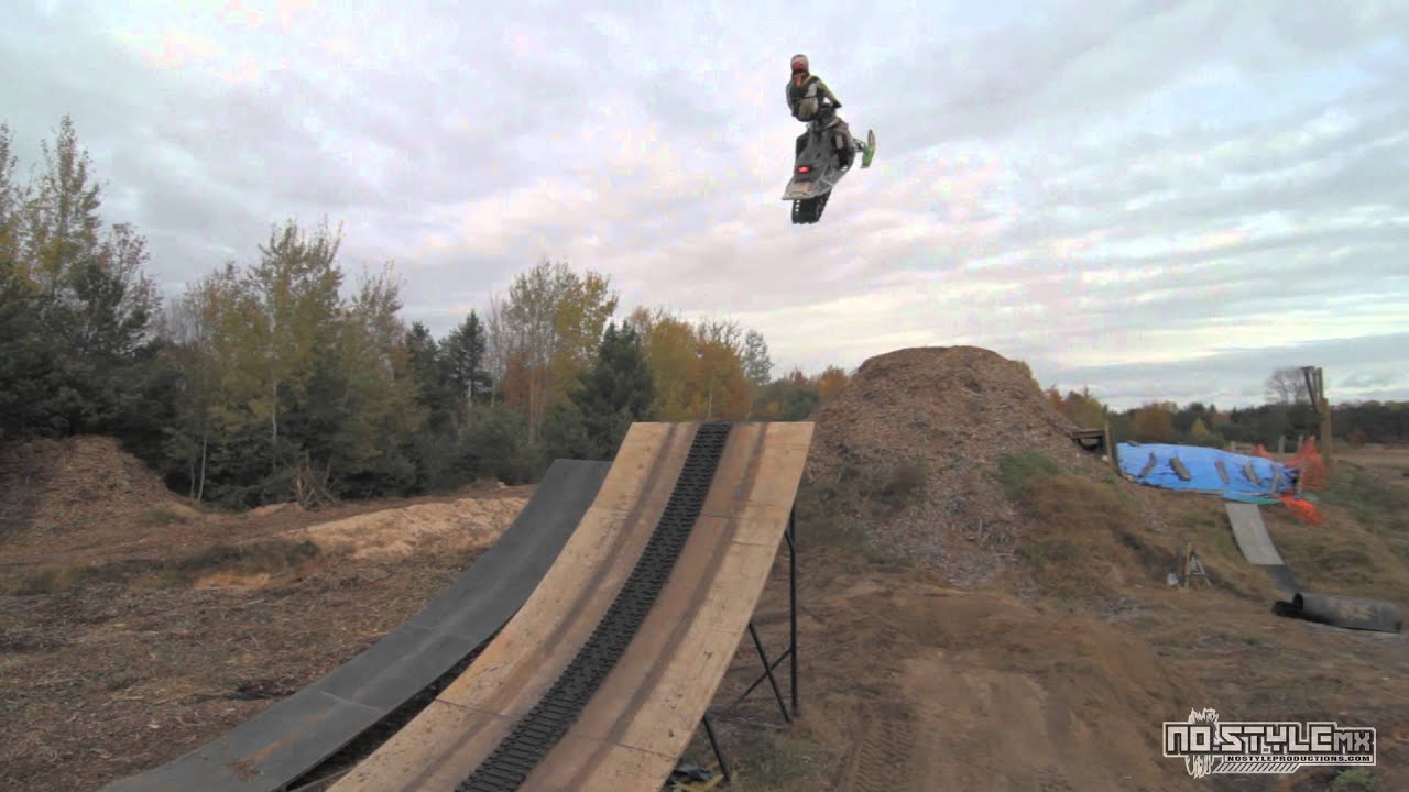 Fred Rasmussen Fuel&Fury Freestyle Snowmobile practice sessions - YouTube