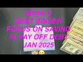 WK 3 | CASH STUFFING MY DEBT BINDER |Jan 2025| #savingchallenge #cashstuffing | #debtfreejourney