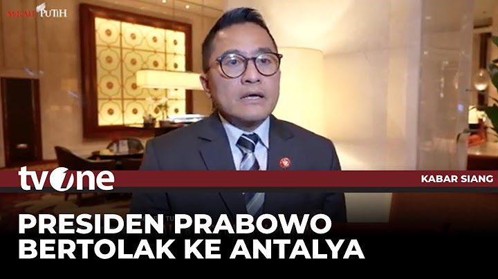 Presiden Prabowo Hari Ini Bertolak Ke Antalya | Kabar Siang tvOne