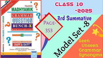 Model set 8||class10 Duff and dutt||page no 353||third summative evelution