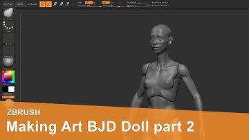 Making Art BJD Doll part 2 - ZBrush Speed Sculpting