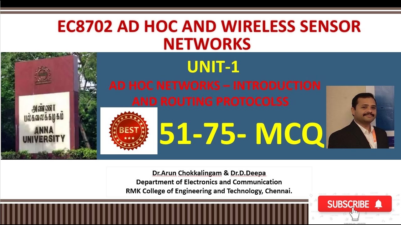 EC8702 AD HOC AND WIRELESS SENSOR NETWORKS- UNIT-1-MCQ- PART-3 - YouTube