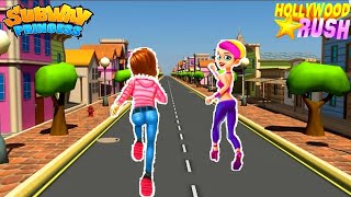 Subway Princess Runner V/S Hollywood Rush - 2 Girls Race | Android/iOS Gameplay HD screenshot 5
