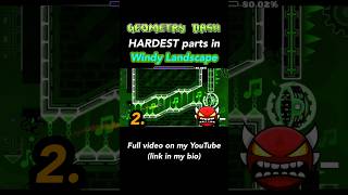 The HARDEST parts in Windy Landscape #geometrydash #foryou