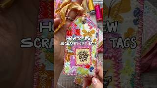 How to sew reusable gift tags with your fabric scraps #sewingtutorial