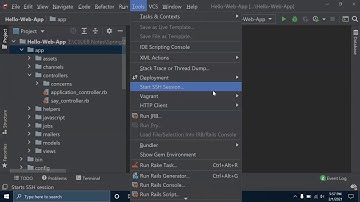 A simple Ruby on Rails application using RubyMine