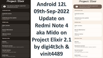 |Project Elixir 2.1| |Android 12L| |Redmi Note 4| |Mido| |Raw Review| By |DIGI4T3CH| & |VINIT4489|