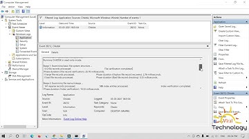 How to Find Log of a CHKDSK that Run on Boot  #CHECKDISK  #ViralAndTechnology